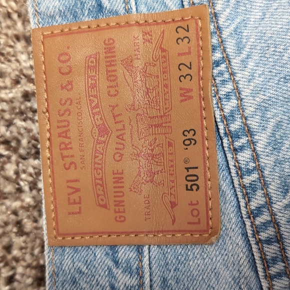 Levis 501 Straight Fit 93 Slate Culture Jeans Men's 32x32 - Picture 10 of 15